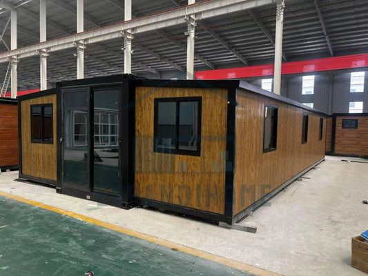 Modular building containers in a warehouse setting