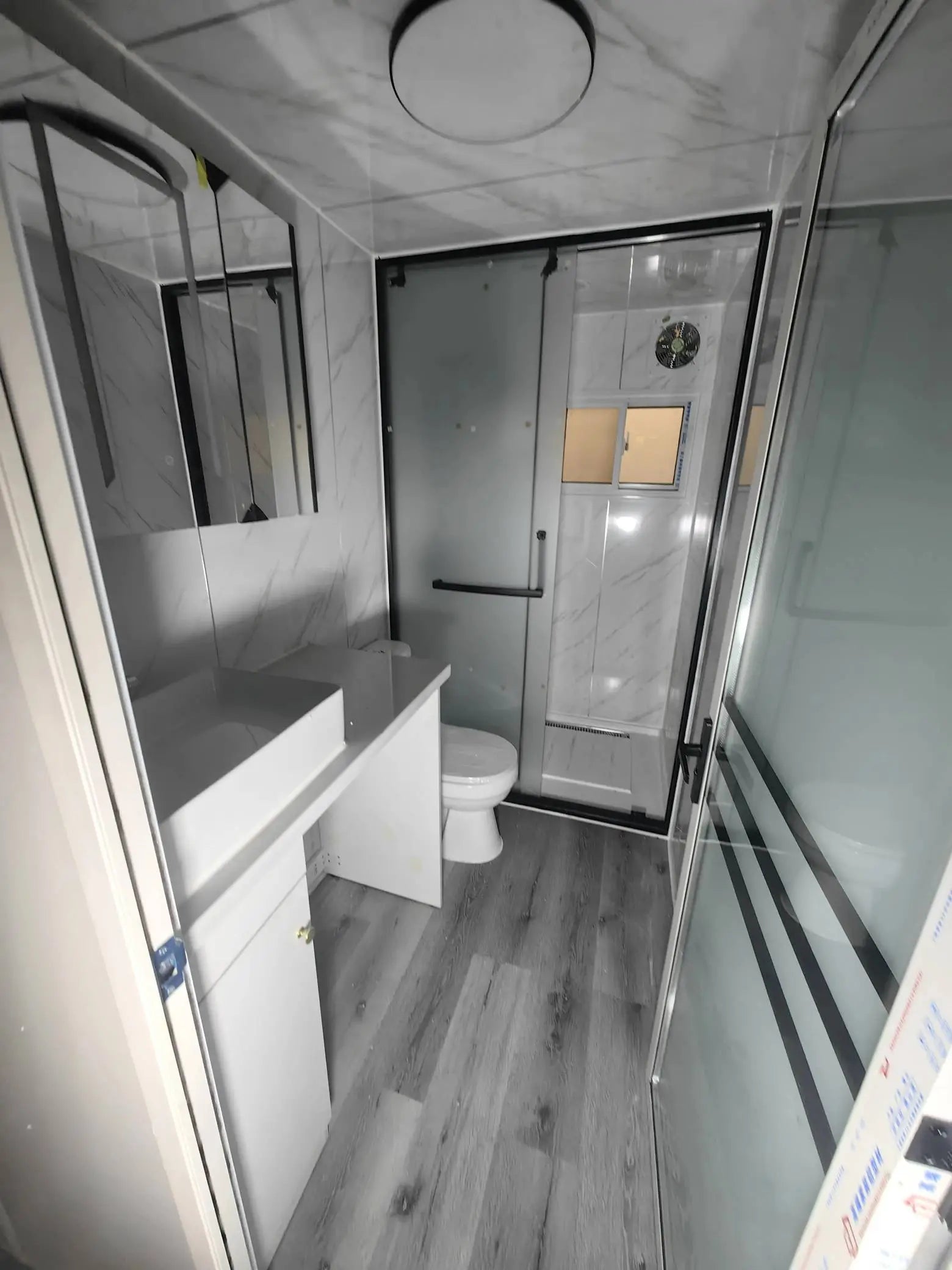 bathroom with washing machine position preserved