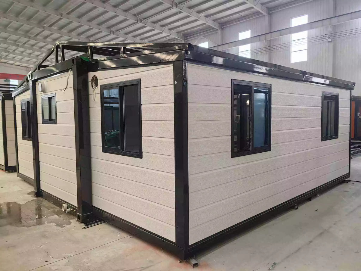 white cladding board with pretested roof frames