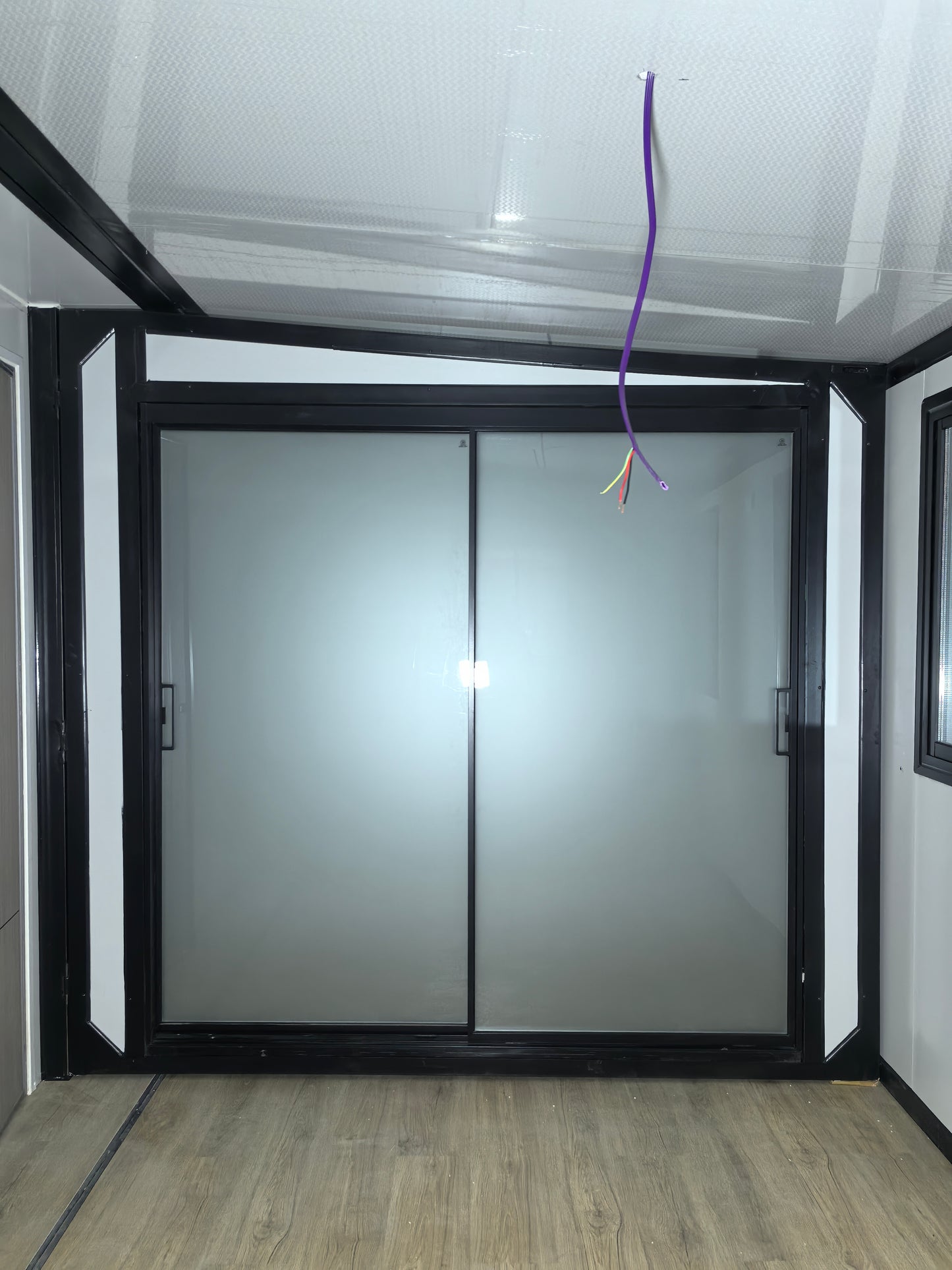Modern glass door  of shower room