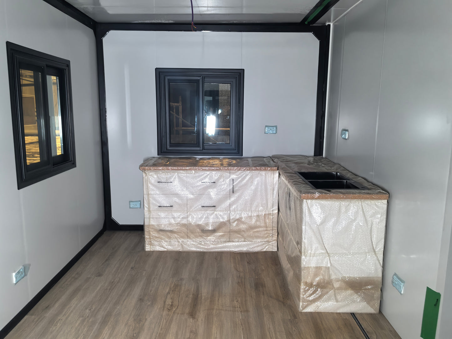 20FT Expandable Flat Roof House 2-bed Grey available #177 #178 ETA-August 14