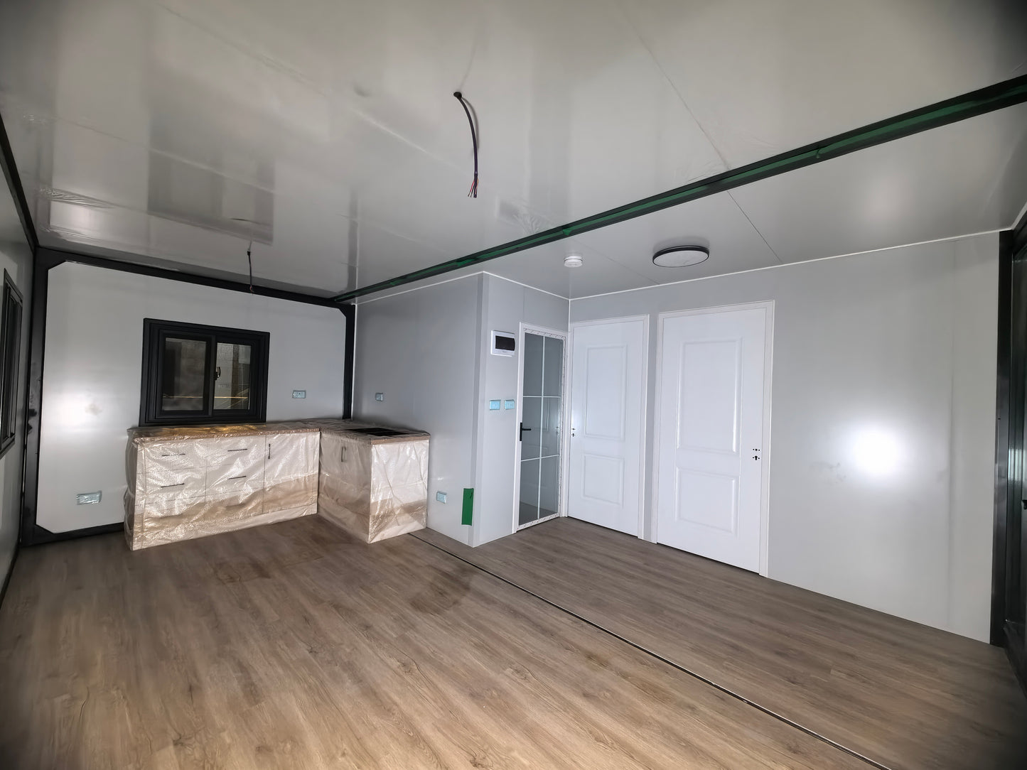 20FT Expandable Flat Roof House 2-bed Grey available #177 #178 ETA-August 14
