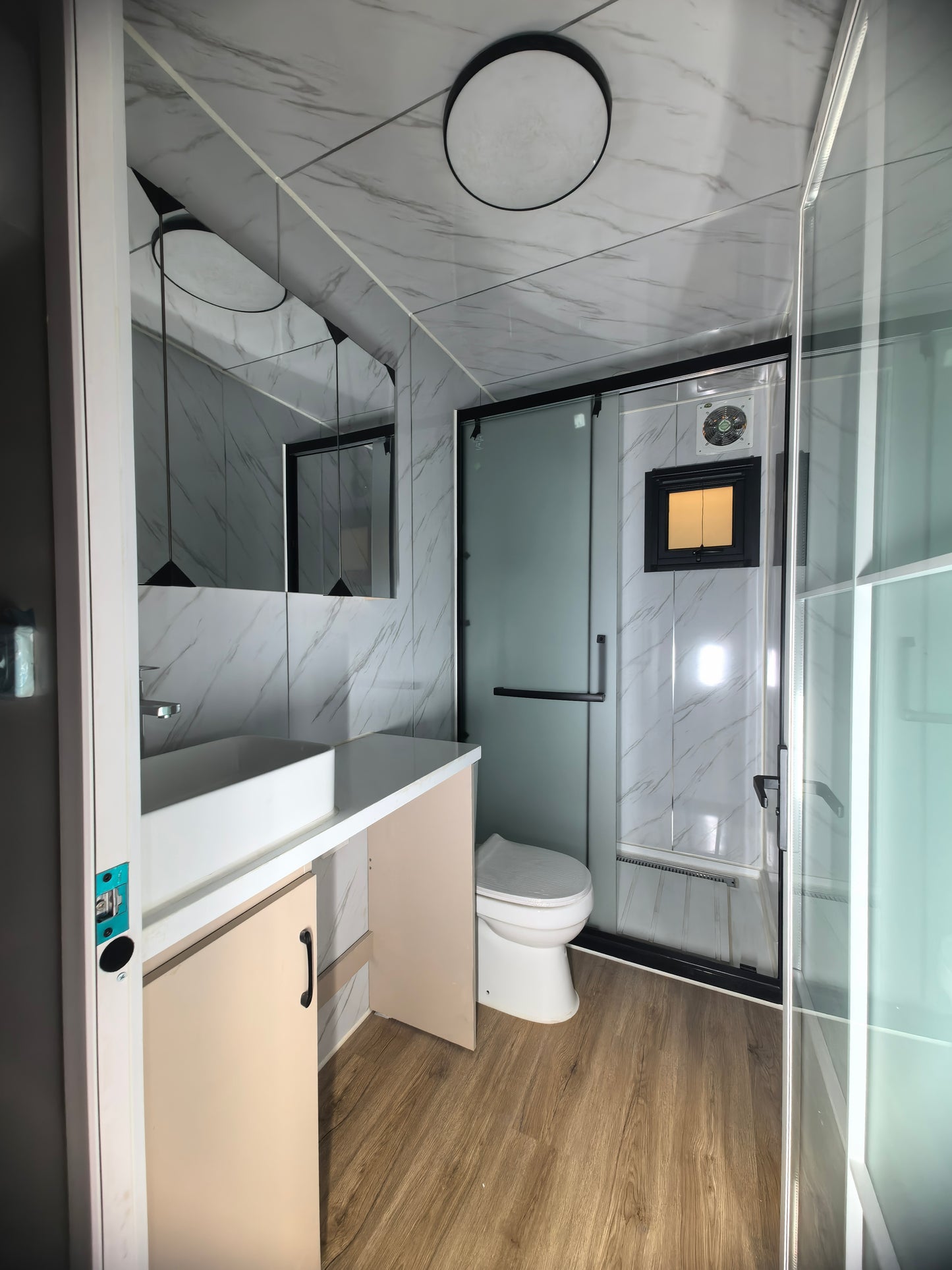 20FT Expandable Flat Roof House 2-bed Grey available #177 #178 ETA-August 14