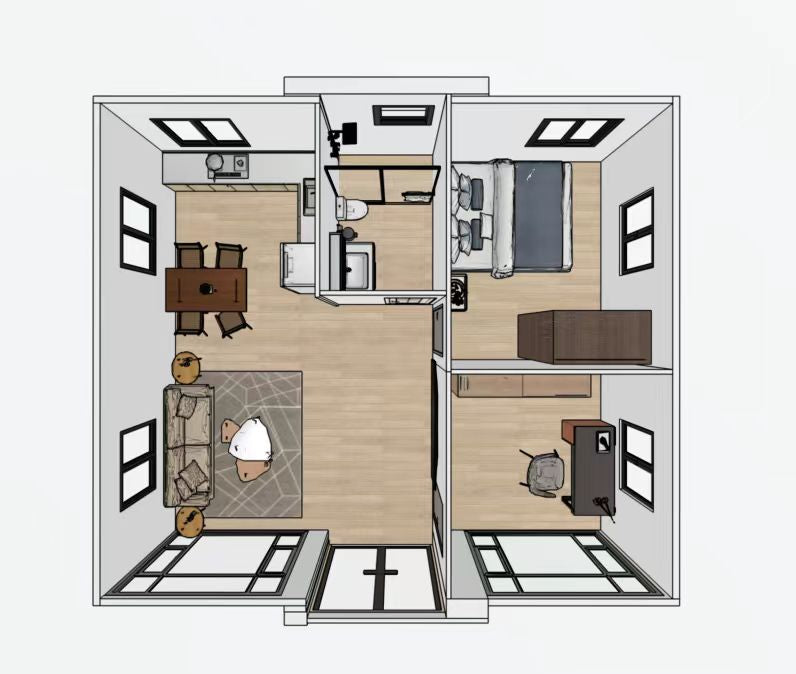 20FT Expandable House with 2 beds