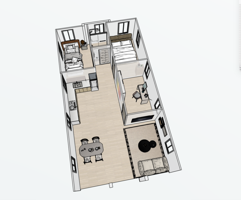 40FT Expandable House with 3 beds